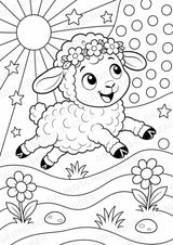Schaf POP Art Ausmalbilder 15 Malvorlagen – Materialseite 2