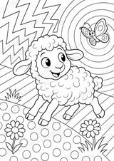 Schaf POP Art Ausmalbilder 15 Malvorlagen – Materialseite 3