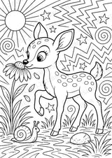Reh POP Art Ausmalbilder 15 Malvorlagen – Materialseite 8