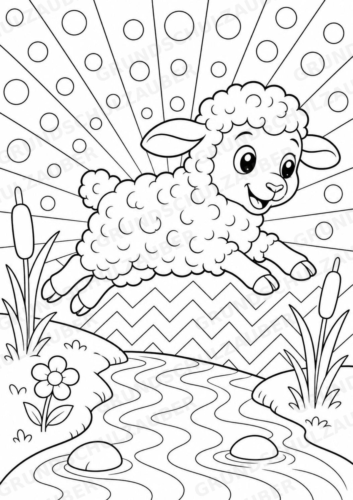 Schaf POP Art Ausmalbilder 15 Malvorlagen – Materialseite 4
