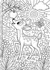 Reh POP Art Ausmalbilder 15 Malvorlagen – Materialseite 10