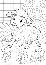 Schaf POP Art Ausmalbilder 15 Malvorlagen – Materialseite 9