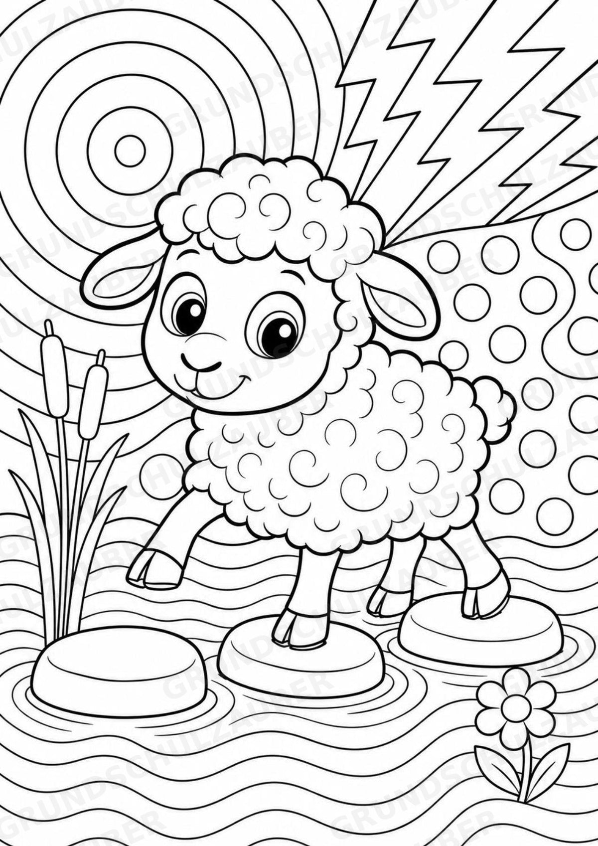 Schaf POP Art Ausmalbilder 15 Malvorlagen – Materialseite 15