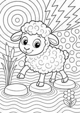Schaf POP Art Ausmalbilder 15 Malvorlagen – Materialseite 15