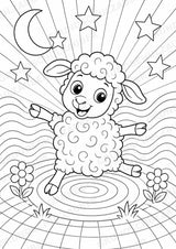 Schaf POP Art Ausmalbilder 15 Malvorlagen – Materialseite 16