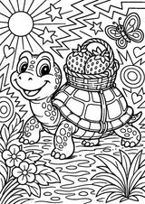 Schildkröte POP Art Ausmalbilder 15 Malvorlagen – Materialseite 11