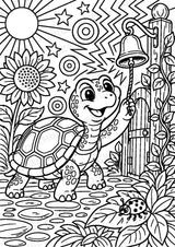 Schildkröte POP Art Ausmalbilder 15 Malvorlagen – Materialseite 16