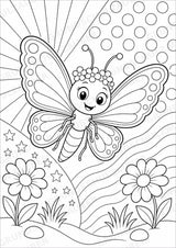 Schmetterling POP Art Ausmalbilder 15 Malvorlagen – Materialseite 2