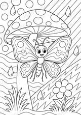 Schmetterling POP Art Ausmalbilder 15 Malvorlagen – Materialseite 5