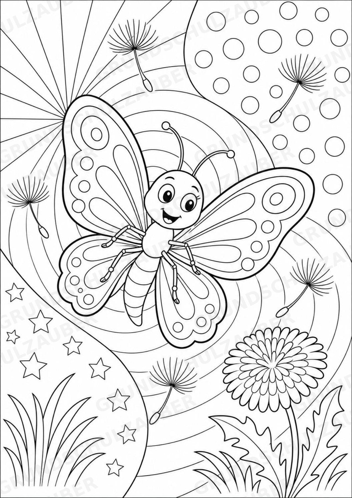 Schmetterling POP Art Ausmalbilder 15 Malvorlagen – Materialseite 6