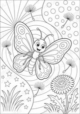 Schmetterling POP Art Ausmalbilder 15 Malvorlagen – Materialseite 6