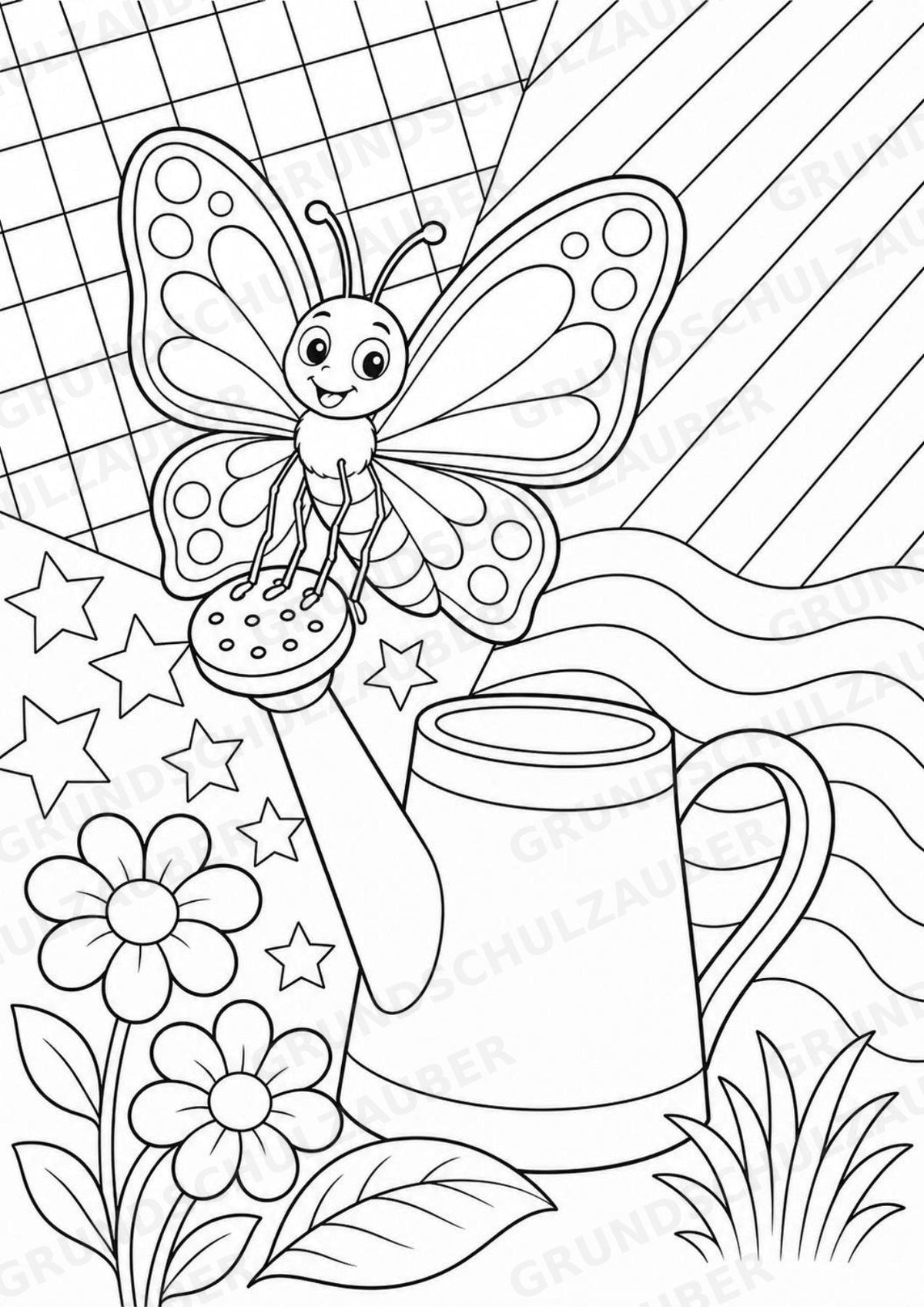 Schmetterling POP Art Ausmalbilder 15 Malvorlagen – Materialseite 7