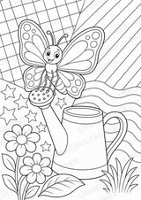 Schmetterling POP Art Ausmalbilder 15 Malvorlagen – Materialseite 7