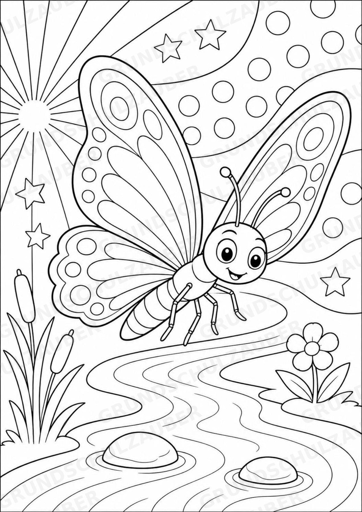 Schmetterling POP Art Ausmalbilder 15 Malvorlagen – Materialseite 8