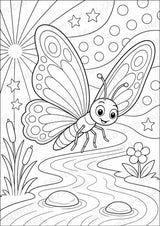 Schmetterling POP Art Ausmalbilder 15 Malvorlagen – Materialseite 8