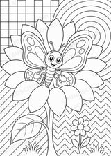 Schmetterling POP Art Ausmalbilder 15 Malvorlagen – Materialseite 9