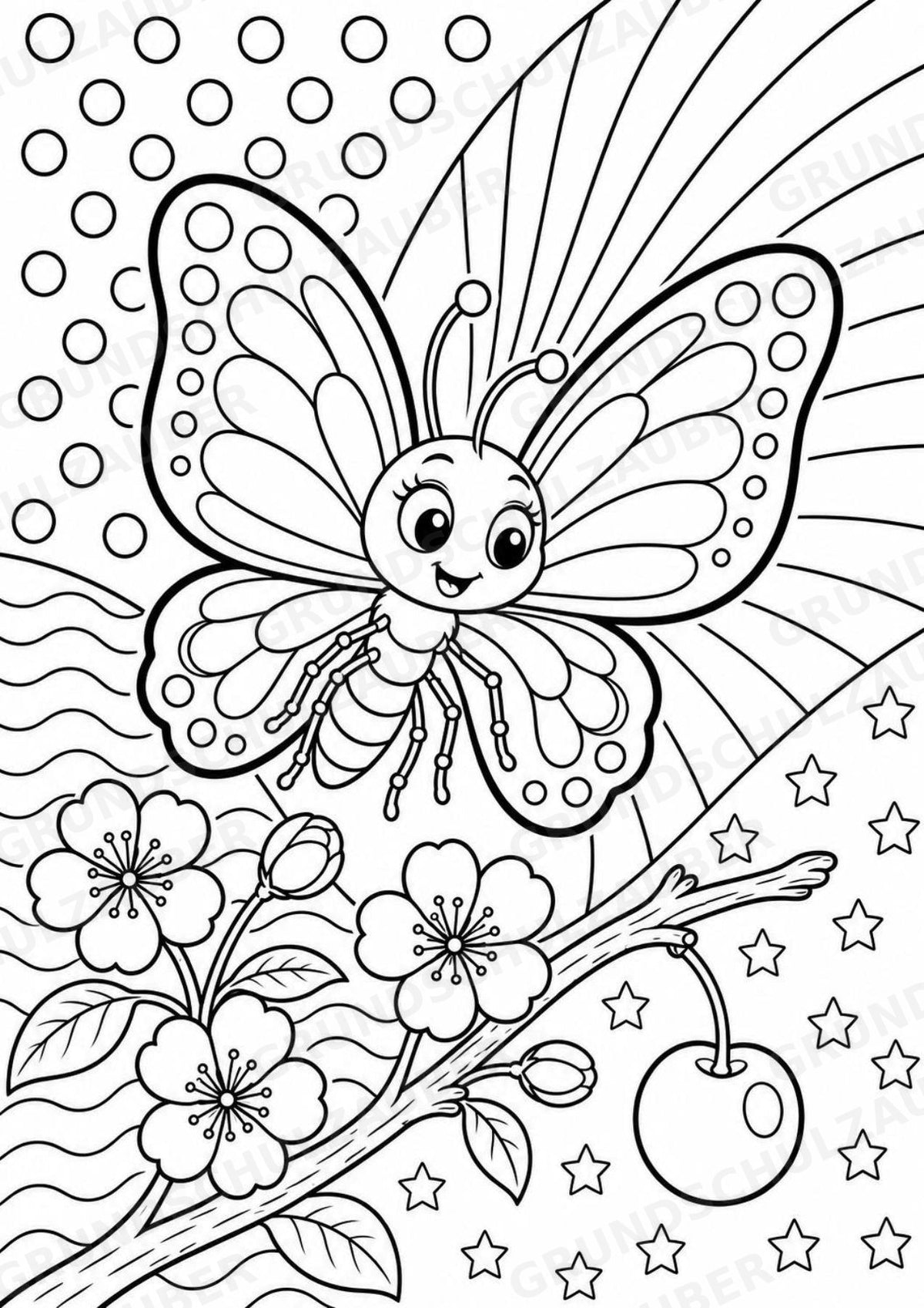 Schmetterling POP Art Ausmalbilder 15 Malvorlagen – Materialseite 11