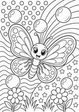 Schmetterling POP Art Ausmalbilder 15 Malvorlagen – Materialseite 15