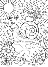 Schnecke POP Art Ausmalbilder 15 Malvorlagen – Materialseite 2