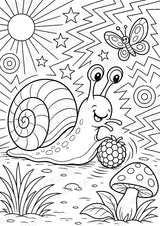 Schnecke POP Art Ausmalbilder 15 Malvorlagen – Materialseite 3
