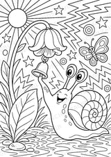 Schnecke POP Art Ausmalbilder 15 Malvorlagen – Materialseite 6