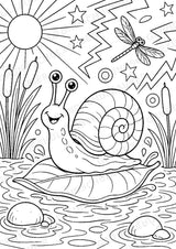 Schnecke POP Art Ausmalbilder 15 Malvorlagen – Materialseite 7