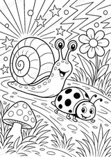 Schnecke POP Art Ausmalbilder 15 Malvorlagen – Materialseite 8