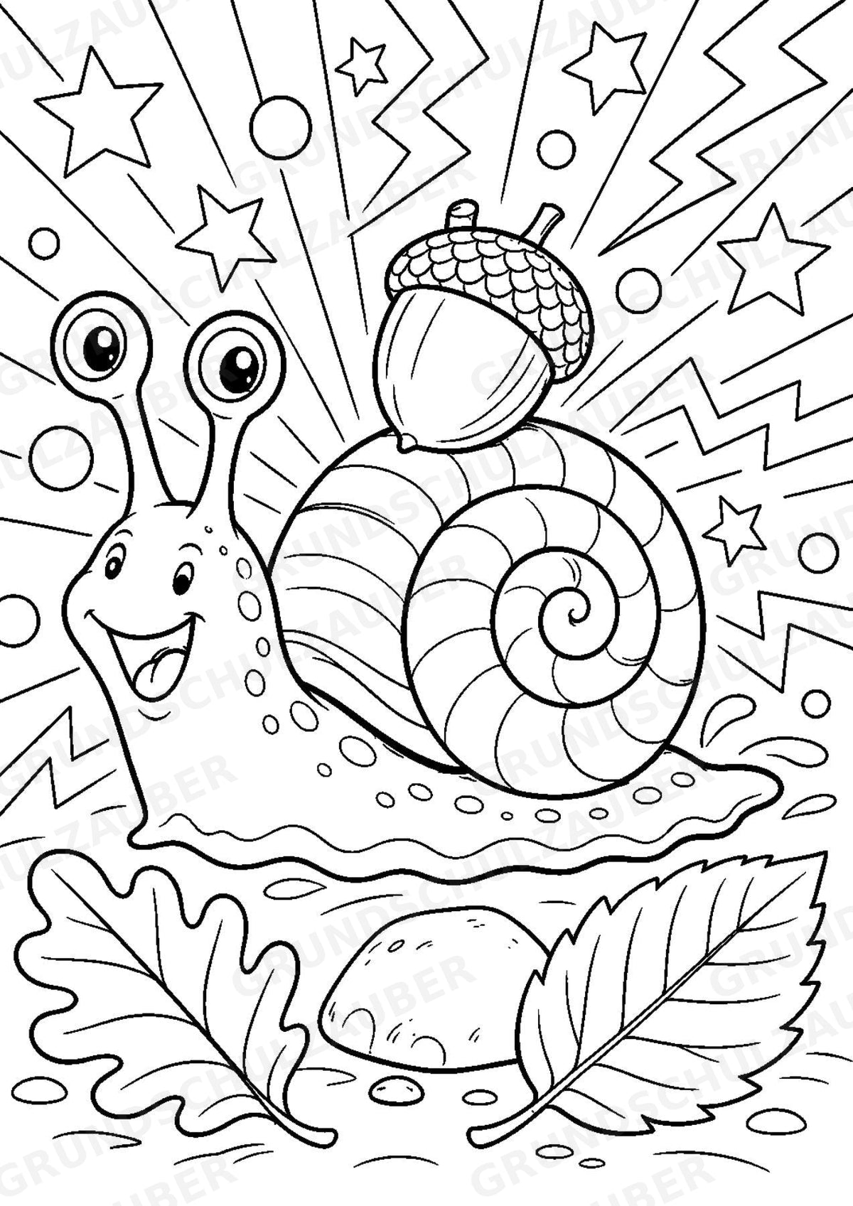 Schnecke POP Art Ausmalbilder 15 Malvorlagen – Materialseite 9