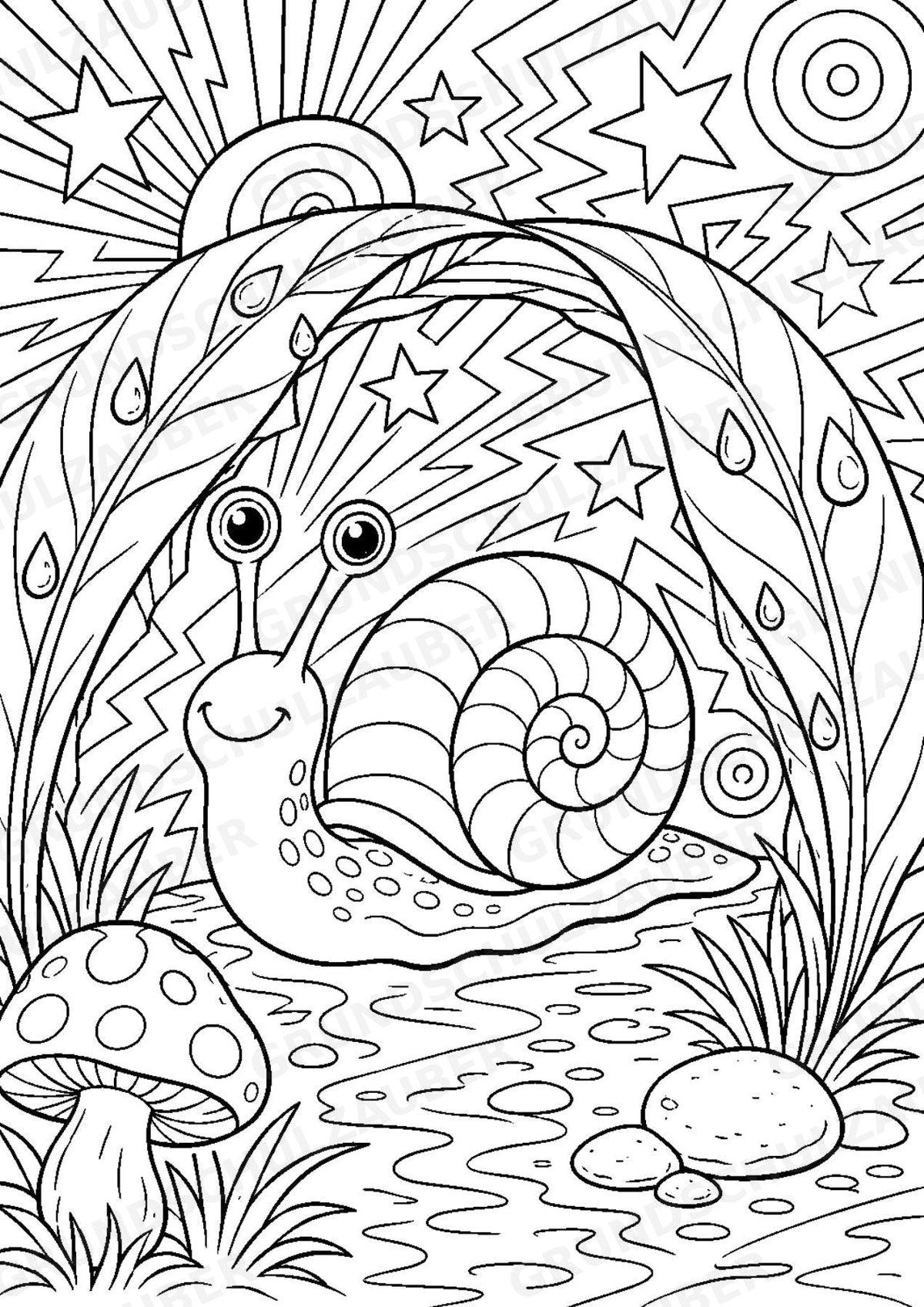 Schnecke POP Art Ausmalbilder 15 Malvorlagen – Materialseite 12