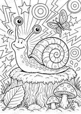 Schnecke POP Art Ausmalbilder 15 Malvorlagen – Materialseite 15