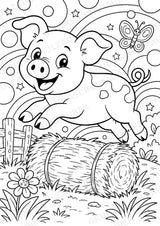 Schwein POP Art Ausmalbilder 15 Malvorlagen – Materialseite 2