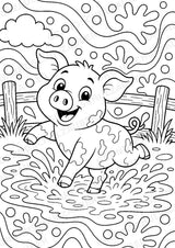 Schwein POP Art Ausmalbilder 15 Malvorlagen – Materialseite 3