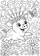 Schwein POP Art Ausmalbilder 15 Malvorlagen – Materialseite 5