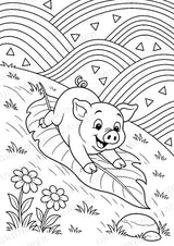 Schwein POP Art Ausmalbilder 15 Malvorlagen – Materialseite 11