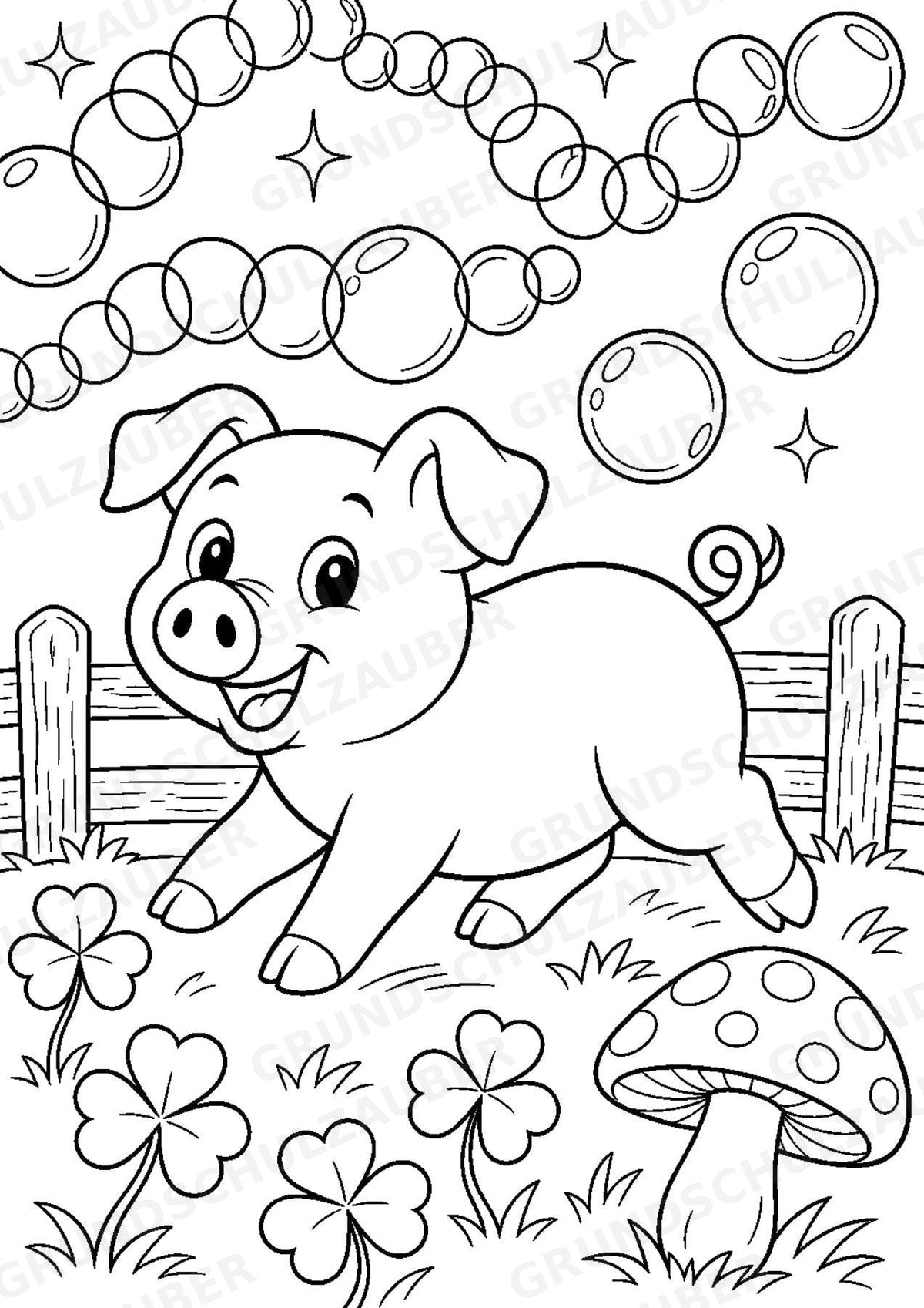 Schwein POP Art Ausmalbilder 15 Malvorlagen – Materialseite 15