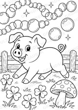 Schwein POP Art Ausmalbilder 15 Malvorlagen – Materialseite 15