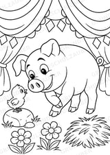 Schwein POP Art Ausmalbilder 15 Malvorlagen – Materialseite 16
