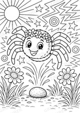 Spinnen POP Art Ausmalbilder 15 Malvorlagen – Materialseite 2
