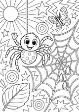 Spinnen POP Art Ausmalbilder 15 Malvorlagen – Materialseite 16