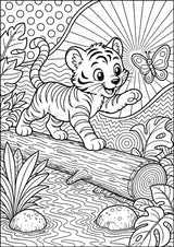Tiger POP Art Ausmalbilder 15 Malvorlagen – Materialseite 2