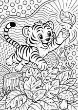 Tiger POP Art Ausmalbilder 15 Malvorlagen – Materialseite 3