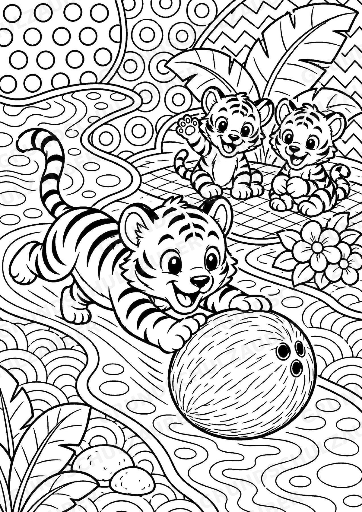 Tiger POP Art Ausmalbilder 15 Malvorlagen – Materialseite 5