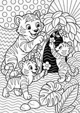 Tiger POP Art Ausmalbilder 15 Malvorlagen – Materialseite 6