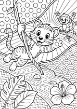 Tiger POP Art Ausmalbilder 15 Malvorlagen – Materialseite 7