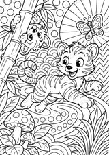 Tiger POP Art Ausmalbilder 15 Malvorlagen – Materialseite 10