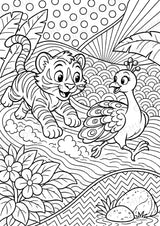 Tiger POP Art Ausmalbilder 15 Malvorlagen – Materialseite 12