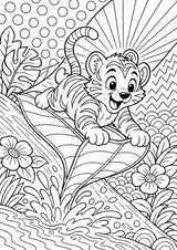 Tiger POP Art Ausmalbilder 15 Malvorlagen – Materialseite 15
