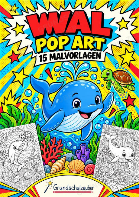 Wal POP Art Ausmalbilder 15 Malvorlagen – Cover
