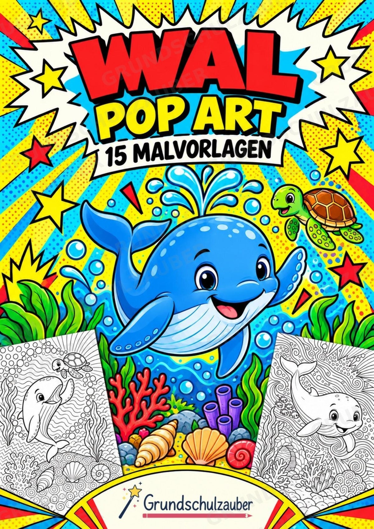 Wal POP Art Ausmalbilder 15 Malvorlagen – Cover