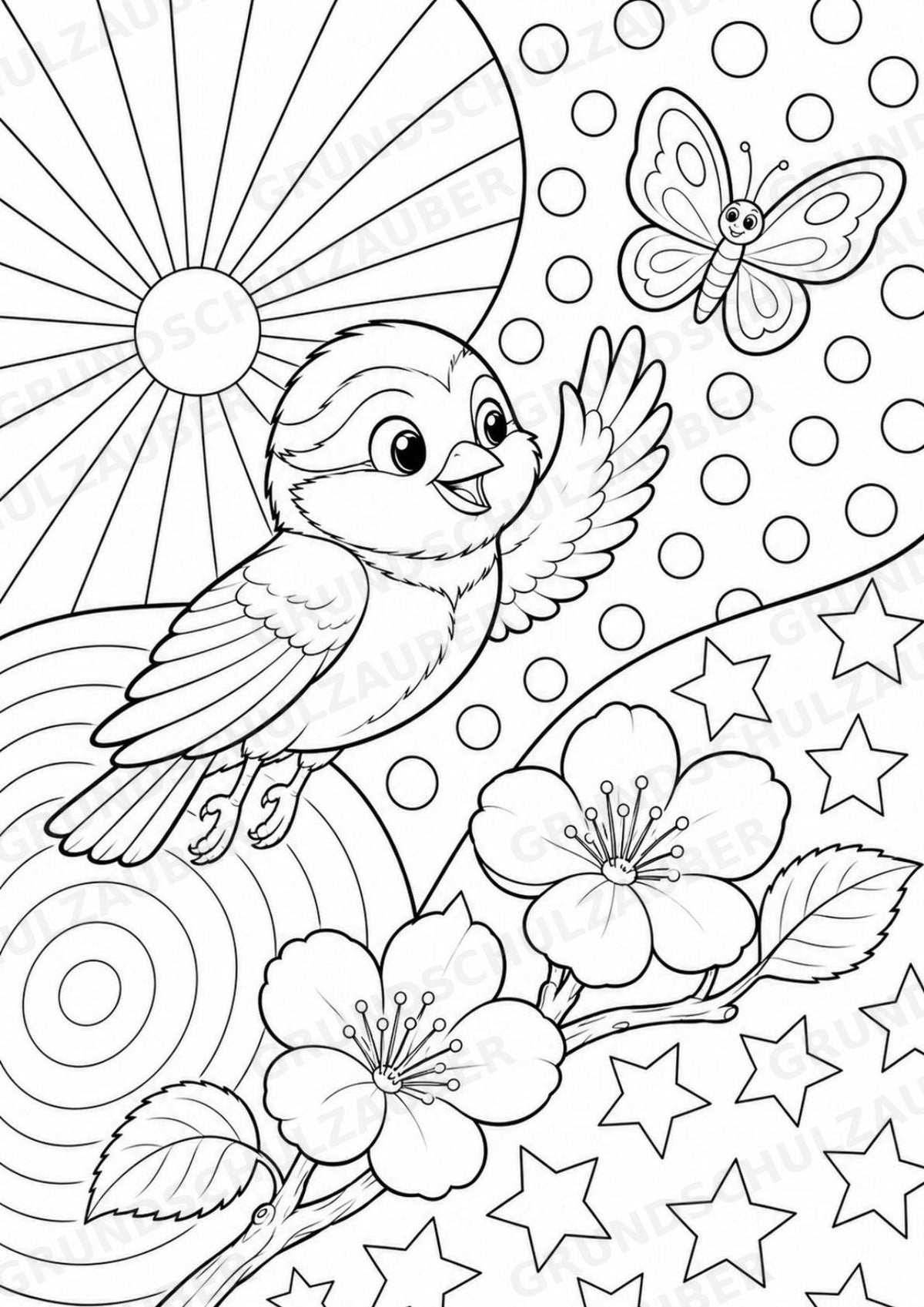 Vogel POP Art Ausmalbilder 15 Malvorlagen – Materialseite 2